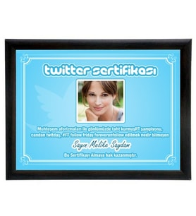 Kişiye Özel Fotoğraflı Twitter Sertifikası