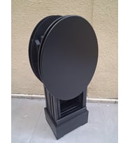 Zigon Çanta OVAL 90540 Dörtlü Model Ahşap MDF Parlak Siyah Lake El Yapımı
