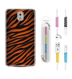 Samsung Note 3 4 5 8 9 20 Ultra 10 Lite Kılıf Kablo Koruma Spiral Silikon Leopar Yeni 1676