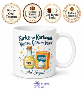 Doğal Temizlik Yapanlara Sirke Ve Karbonat Gücü Kupa Bardak Hediye