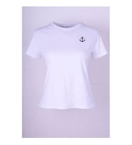 Trender Çapka Baskı Beyaz Kadın T-Shirt 6720