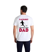 Baba ile Favori Futbol Anısı Baskılı Erkek Tişört