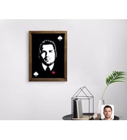 BK Gift Kişiye Özel Godfather Baba Tasarımlı Doğal Masif Ahşap Çerçeveli Tablo 45x65cm-16