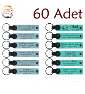 Gök Mavi & Turkuaz, Kişiye Özgü Anahtarlık, Sosyal Sorumluluk Projesine Katılım Hediyesi 60’lı Set