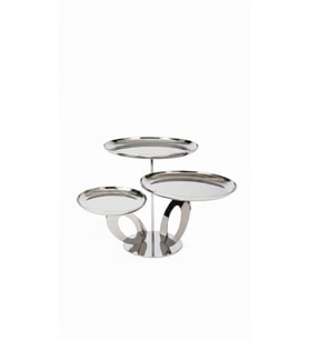 QUEEN SILVER 3 LÜ SUNUM TABAĞI 26X20X15 CM (Gold)