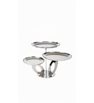 QUEEN SILVER 3 LÜ SUNUM TABAĞI 26X20X15 CM (Gold)