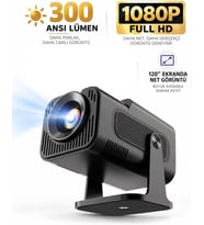 Mini Projektör, 4K ve 1080P Destekli, WiFi ile Ekran Yansıtma, Android, Taşınabilir LED Ev Sineması
