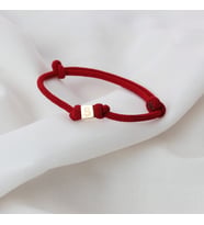 14 Ayar Altın Unisex Spor Ipli Küp Altın Bileklik