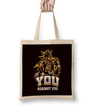 You Against You Workout Barbell Bodybuilding Weightlifting Bez Çanta Uzun Saplı