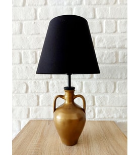 RETRO NOW BRONZ RENK AMFORA AYKLI ABAJUR (Siyah)