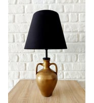 RETRO NOW BRONZ RENK AMFORA AYKLI ABAJUR (Siyah)