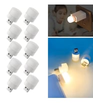 USB Mini Top LED 10’lu Aydınlatma Seti – Sıcak Renkli Gece Lambası, Enerji Tasarruflu Mikro LED Işıklar (STD)