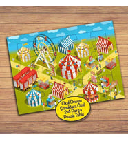Lunapark-Eğlence Merkezi Çocuklara Özel Puzzle Yapboz Tablo-15259