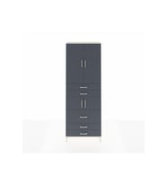 Arges Dolap 4 Raflı 5 Çekmeceli 4 Kapaklı 88x30x243 Aytaşı-Antrasit
