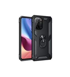 Çınarcık Dev Xiaomi Poco F3 Kılıf Sofya Yüzüklü Silikon Kapak - Lacivert