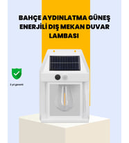 Mey İthalat® Sensörlü Solar Led Dış Duvar Aydınlatma