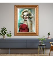 Altın Paspartulu Çerçeveli Tablo CV1704 (Gold)