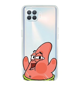 Oppo Reno 4 Lite Uyumlu Patrick Star Desenli Şeffaf Telefon Kılıfı
