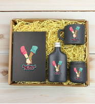 BK Gift Kişiye Özel İsimli DTF Best Friend Temalı Antrasit Defter & Kahve Fincanı & Kolonya & Mum Hediye Seti-5, Arkadaşa Hediye, Doğum Günü Hediyesi