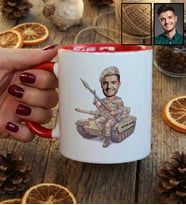 Kişiye Özel Karikatürlü Jandarma Kupa Bardak Jandarma Günü Hediyesi