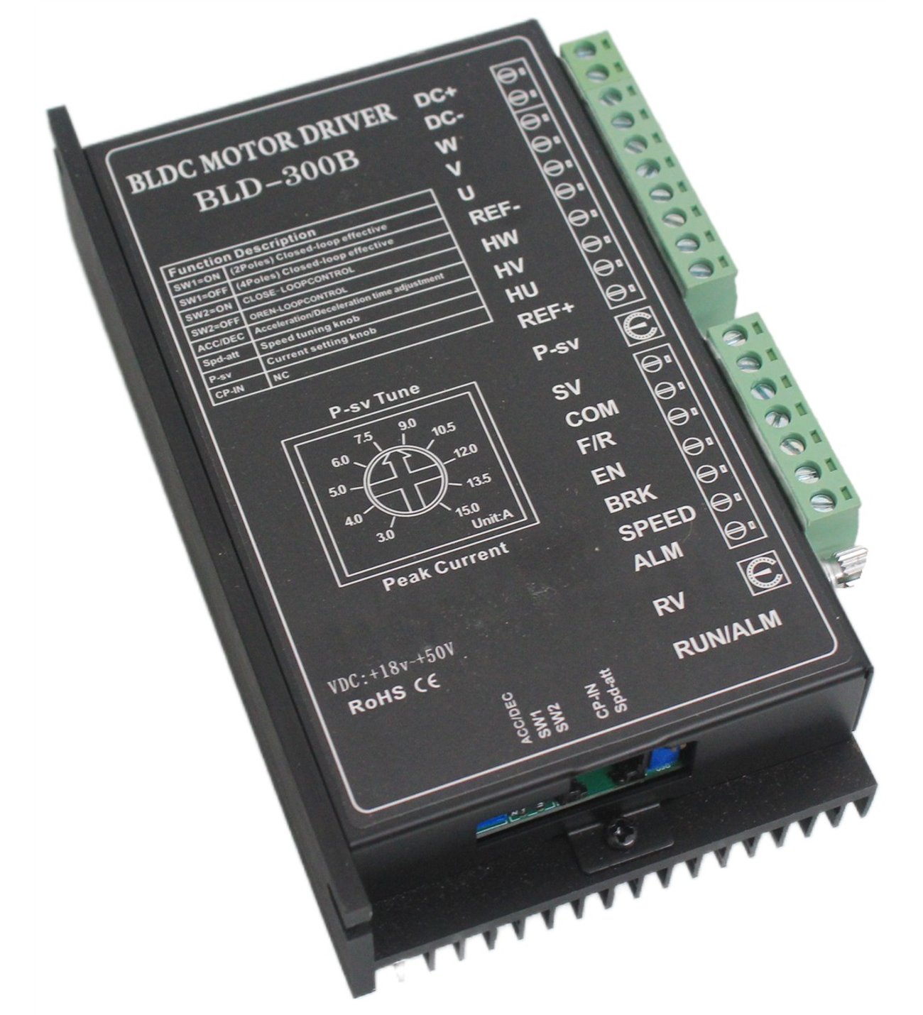 BLDC Motor Sürücü BLD-300B – 18-50V 15A Hall Sensörlü 3 Faz