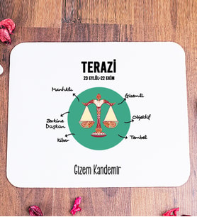 Kişiye Özel Terazi Burcuna Hediye Mouse Pad