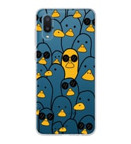 Samsung Galaxy A02 Uyumlu Kapak Duck Tasarımlı Şeffaf Silikon Kılıf
