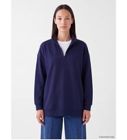 LC WAIKIKI Lacivert Dik Yaka Kadın Sweatshirt Tunik