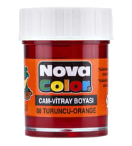 NOVA COLOR TURUNCU 30 CC ŞİŞE SU BAZLI CAM BOYASI