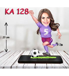 Kişiye Özel Ahşap Biblo - Sporcu Kadın Karikatür Biblo - Sporcu Biblo 7