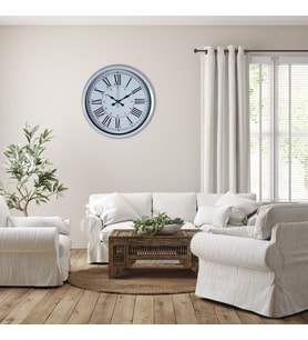 River World Duvar Saati 40 cm Roma Rakamlı Rengi Beyaz