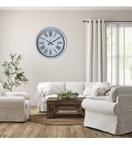 River World Duvar Saati 40 cm Roma Rakamlı Rengi Beyaz
