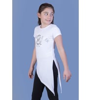 Toontoy Kız Çocuk T-Shirt What Baskı  (Beyaz)
