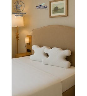 VISCORA 3D Ergonomik Güzellik Yastığı – Visco, Cilt Dostu & Kırışıklık Önleyici (40x60 cm)