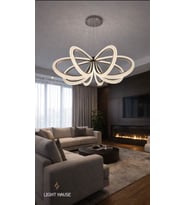 LİGHT HOUSE Özel Tasarım 3 Modlu Led avize (Silver)