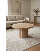 Atina Yuvarlak Oak Orta Sehpa 79x79