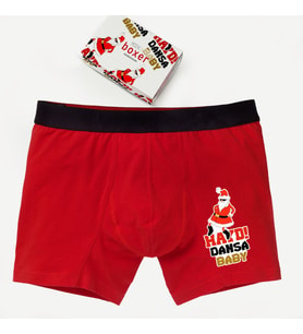 Erkek Yılbaşı Hediyesi Haydi Dansa Baby Boxer (Kırmızı)