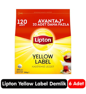Lipton Yellow Label Demlik Poşet Çay 120 Adet 6 Paket