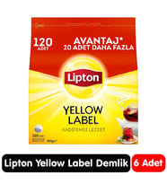 Lipton Yellow Label Demlik Poşet Çay 120 Adet 6 Paket