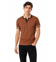 Erkek Polo Yaka Kısa Kollu Tişört Regular Kalıp T6096 BGL-ST05549