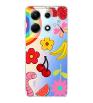 PrintiFy İnfinix Note 30 ile Uyumlu Water Color 5  Kamera Korumalı Şeffaf  Kılıf