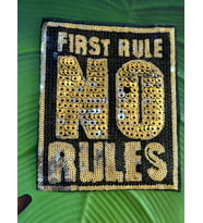 18X15 CM PUL PAYETLİ VARAKLI YAZILI ARMA APLİKE DİKİŞ GİYİM AKSESUARI