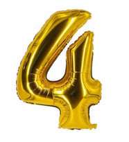 4 yaş gold rakam folyo balon 100 cm