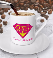 Super Mom Anneler Günü Tasarımlı Kahve Fincanı