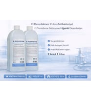 El Dezenfektanı 1 Litre Antibakteriyel El Temizleme Solüsyonu 2 Adet