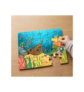 Sualtı Canlıları Tasarımlı 24 Parça Ahşap Çocuk Puzzle MPK0200