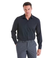 Hatemoğlu Lacivert Comfort Fit Düz Slim Yaka Uzun Kollu Gömlek