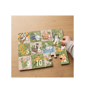 Sayıları Öğreniyorum Tasarımlı 24 Parça Ahşap Çocuk Puzzle MPK0684