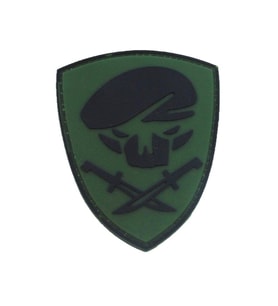 Single Sword Komando Bere-Bıçak Plastik Patch - Peç HAKİ