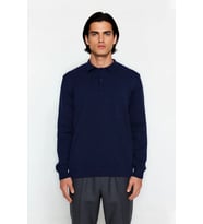 Erkek Smart Casual Polo Yaka Düz Triko Kazak Kış Kombinlerine Modern Bir Dokunuş Kaliteli Şık